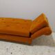 Canapé, banquette art déco, velours orange