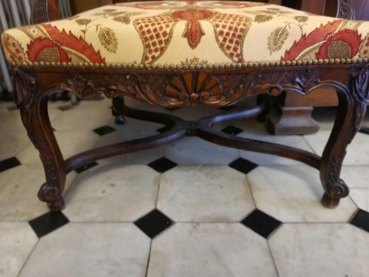 Pair of armchairs regence style nineteenth