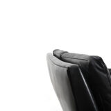 Mid Century Danish black Leather Sofa Set