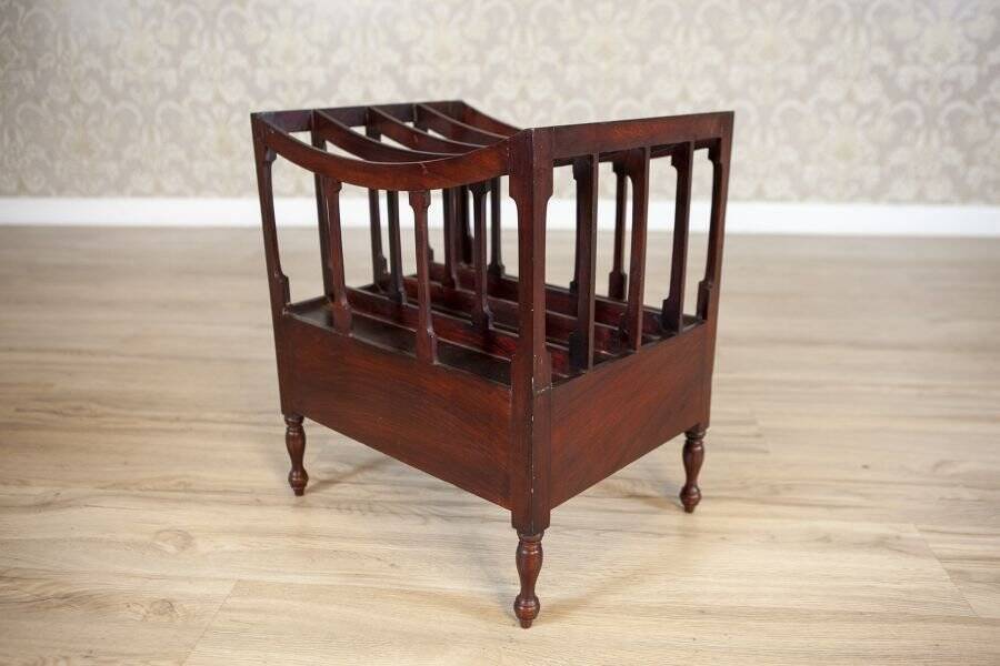 Mid 20th Century Walnut Magazine Rack, 1950s