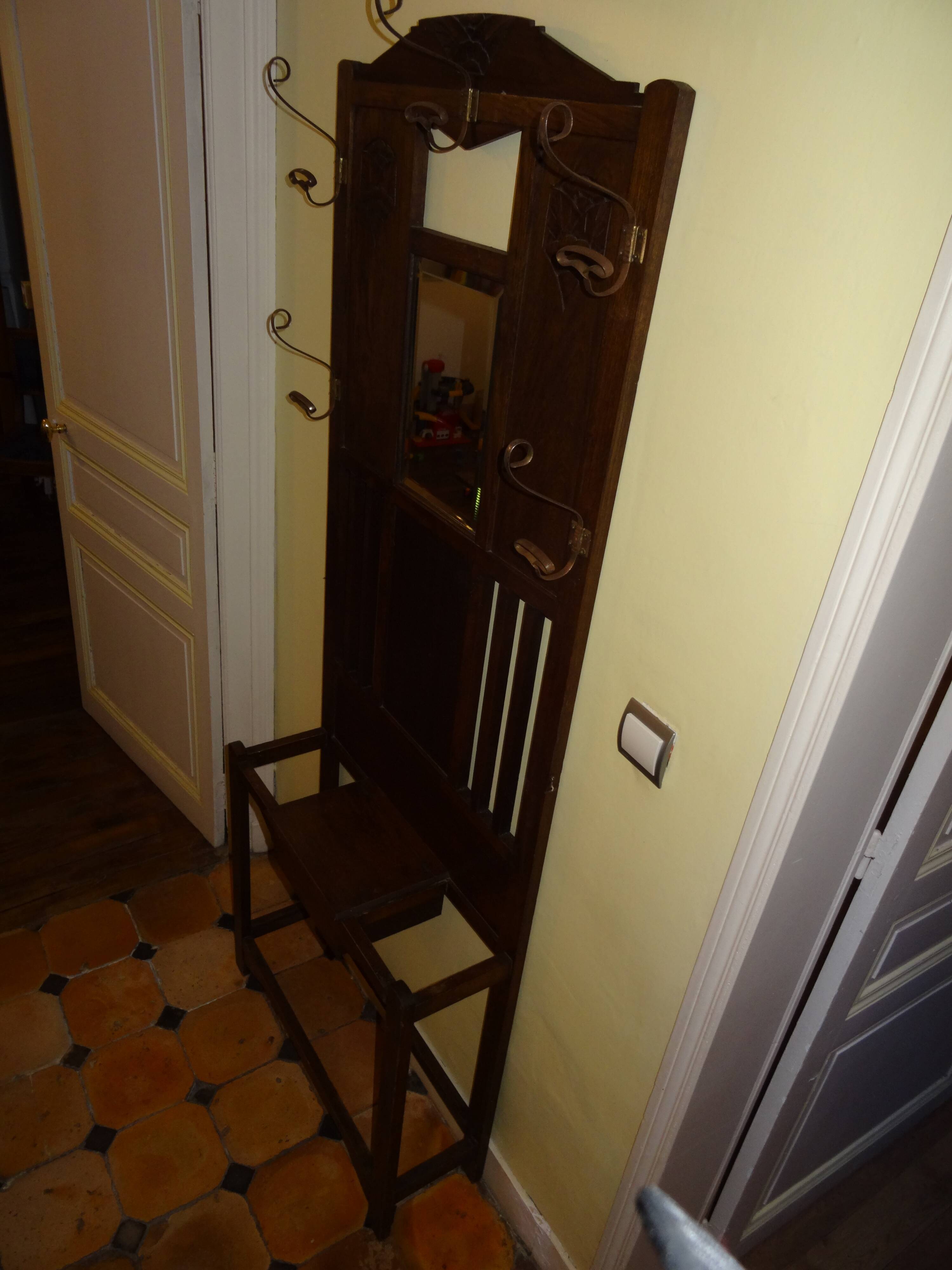 30s Art Deco coat rack