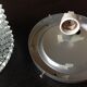 Plafonnier rond pointes de diamant / vintage années 60-70