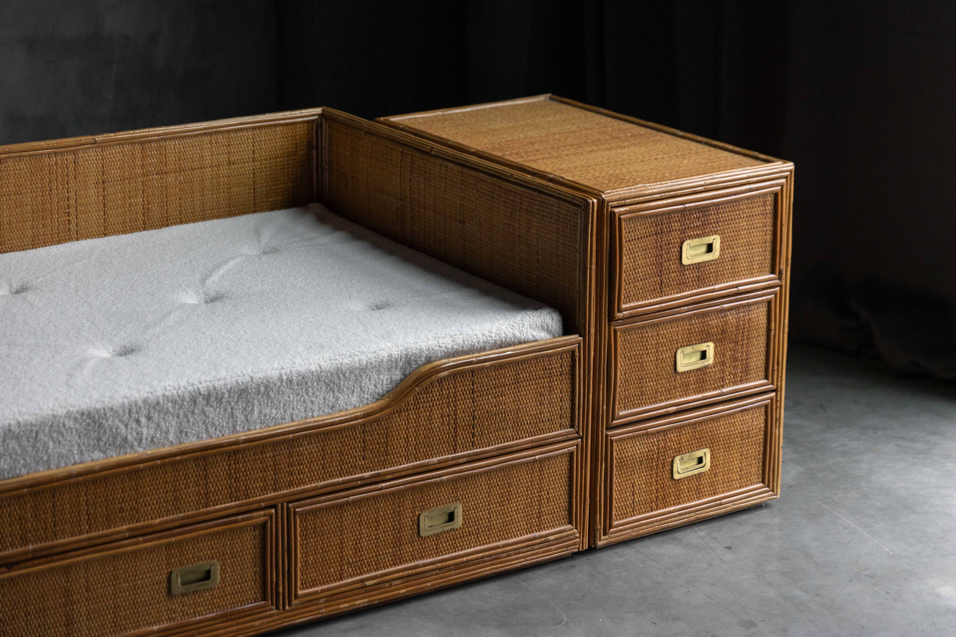 Bamboo Daybed by Vivai Del Sud, Italy, 1970s