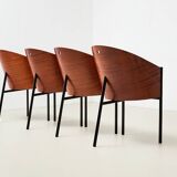 Philippe Starck Ensemble de 4 chaises de salle à manger Costes pour Driade 1984