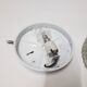 Vintage ceiling light / wall light - Molded glass - diamond tips - 1970s