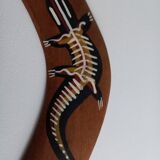 Handcrafted Boomerang (Gerko Pattern) 16'' in Acacia Wood - Australia