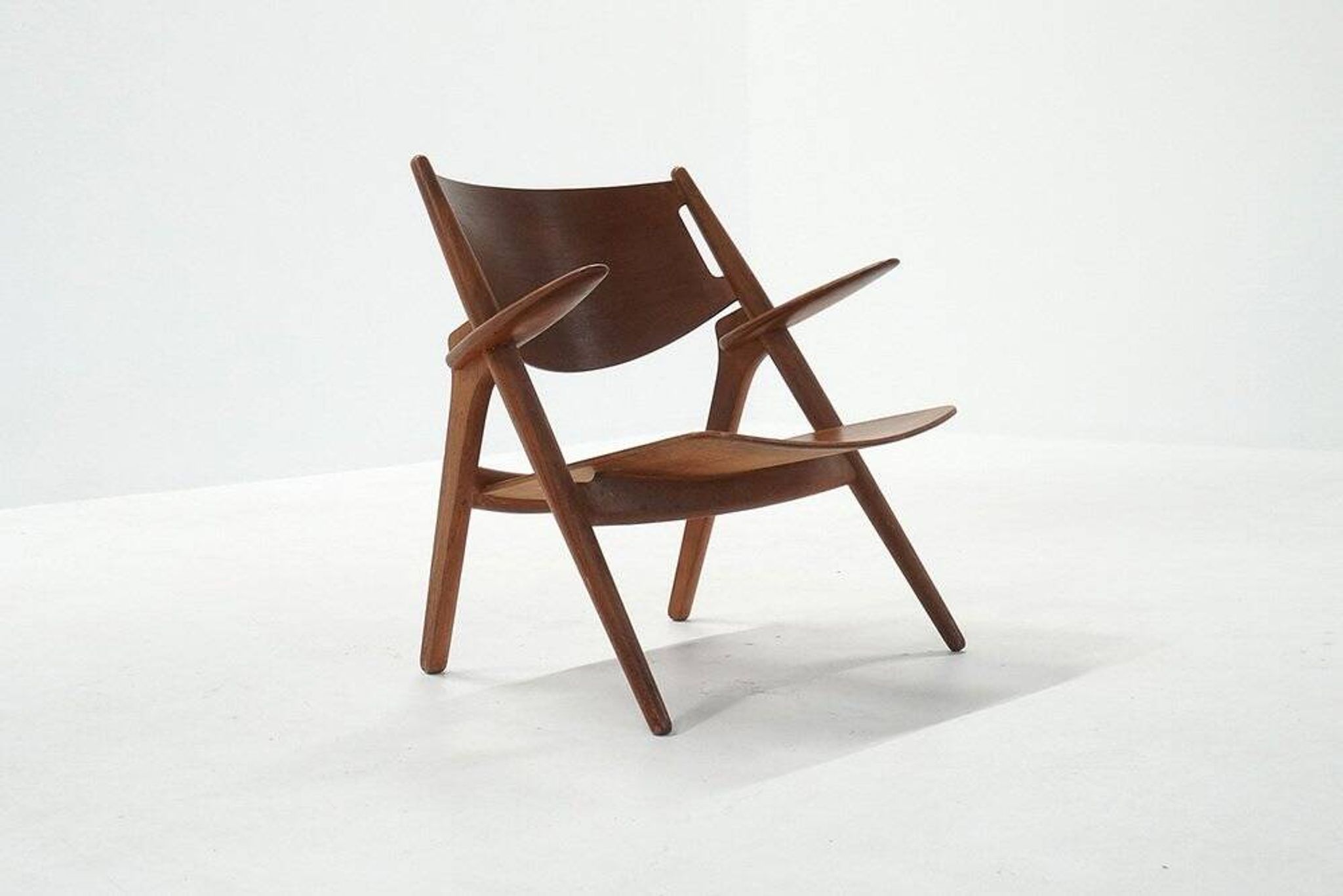 CH28 Sawbuck Lounge Chair by Hans J. Wegner for Carl Hansen, 1960s