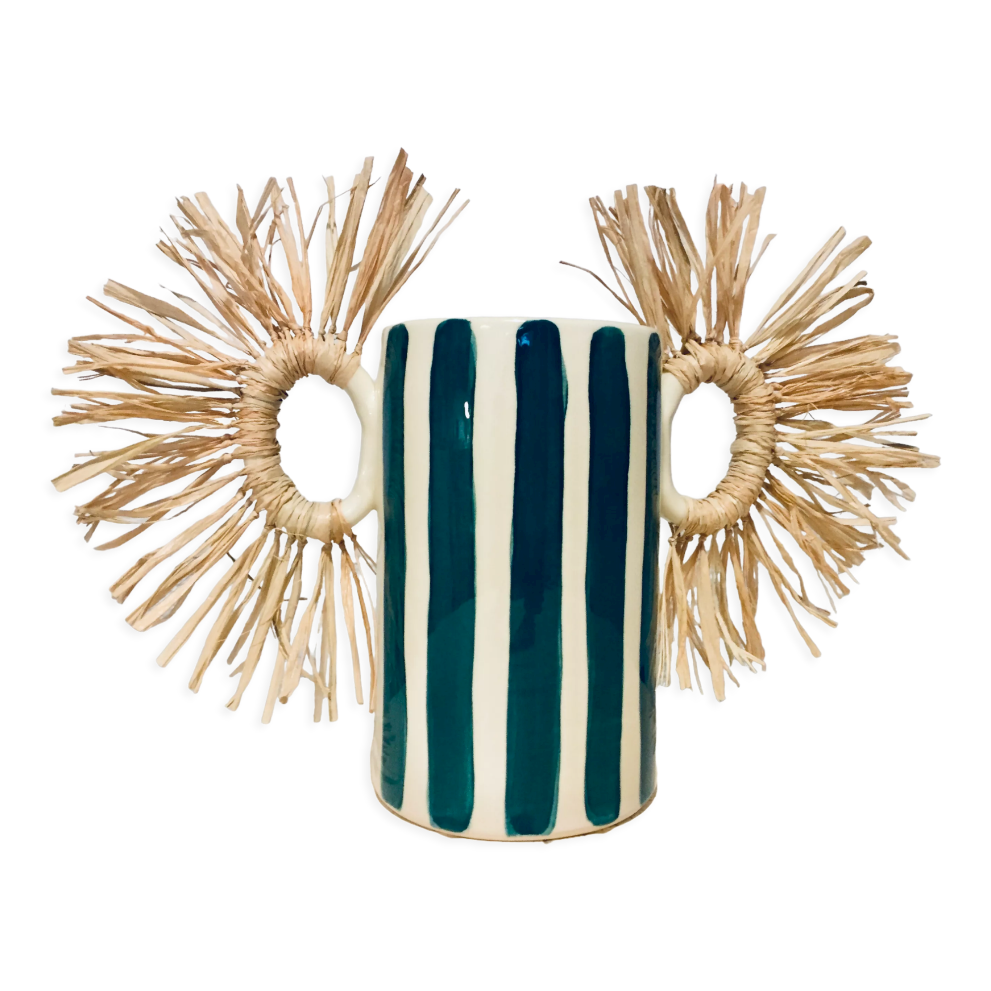 Hand-painted ceramic vase