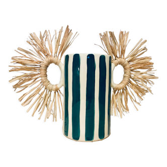 Hand-painted ceramic vase
