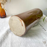 Vintage iridescent brown stoneware bottle