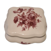 Limoges porcelain candy box with floral decoration