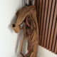 Old golf bag with 7 vintage clubs