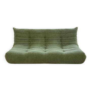 Canapé banquette 3 places Togo - velours vert