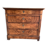 Commode ancienne avec Son plateau de marbre blanc