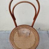 Pair of chairs Thonet n.  14 from 1861-1865, marked with a 1A label and a sun print