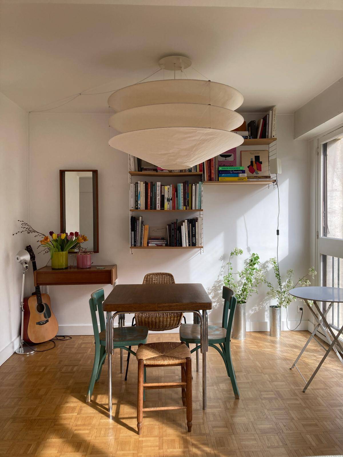 Table design Italian tubular metal base