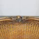 Antique Carved Wing Chair with Cane Sides , Czechoslovakia