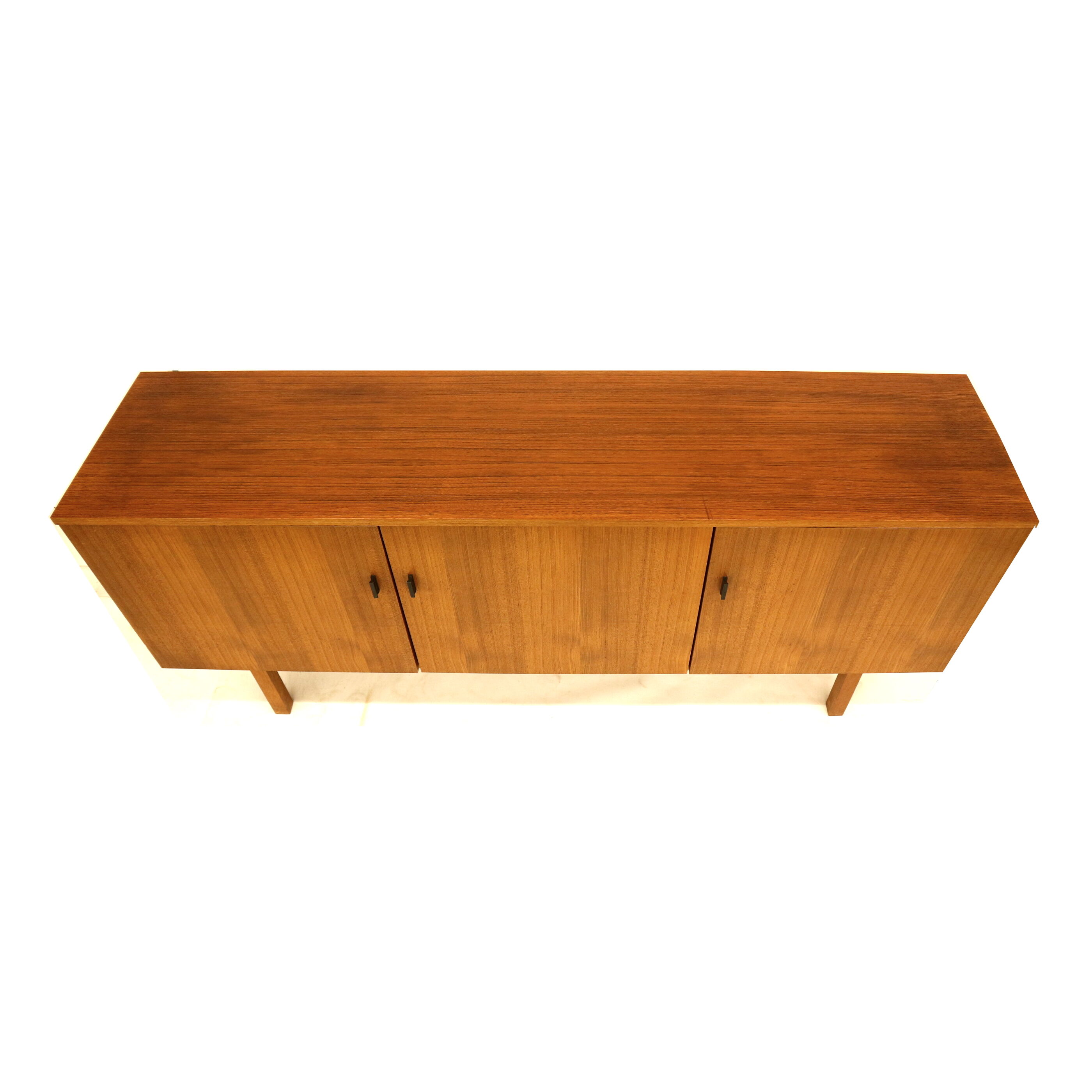 Vintage teak sideboard with doors and drawer made in the 1960s