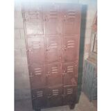Furniture with metal lockers.