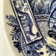 Antique plate with Chinese blue oriental decoration from the late 19th century.