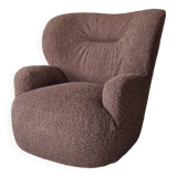 Fauteuil rond pivotant brun et neuf