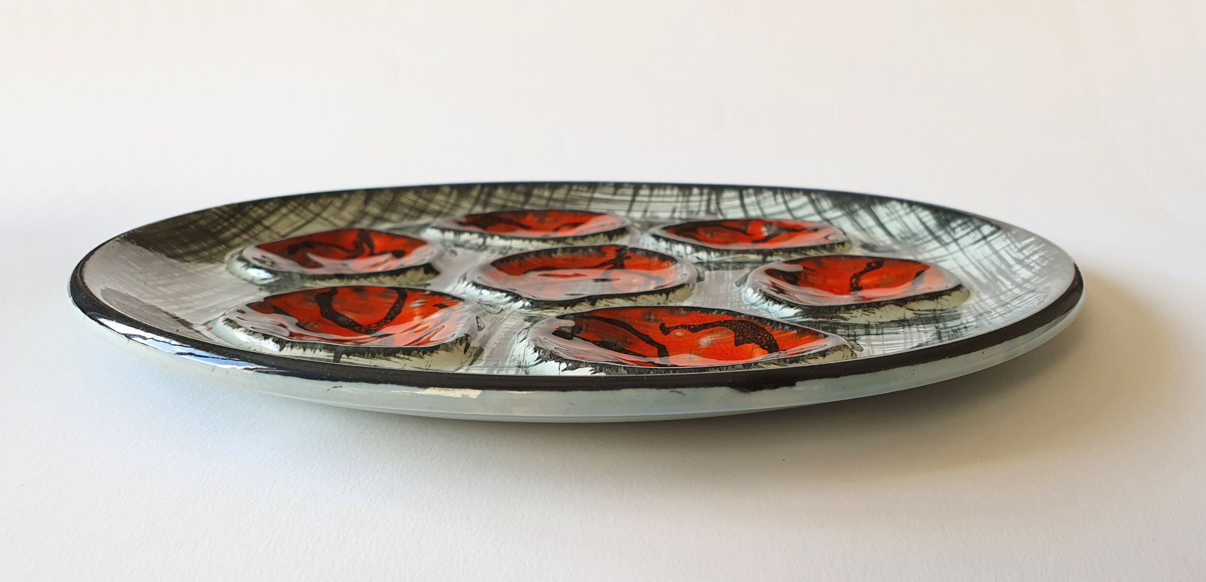 Pornic 60s oyster serving plates