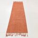 Tapis de couloir vintage orange brun terracotta, 75 x 279 cm