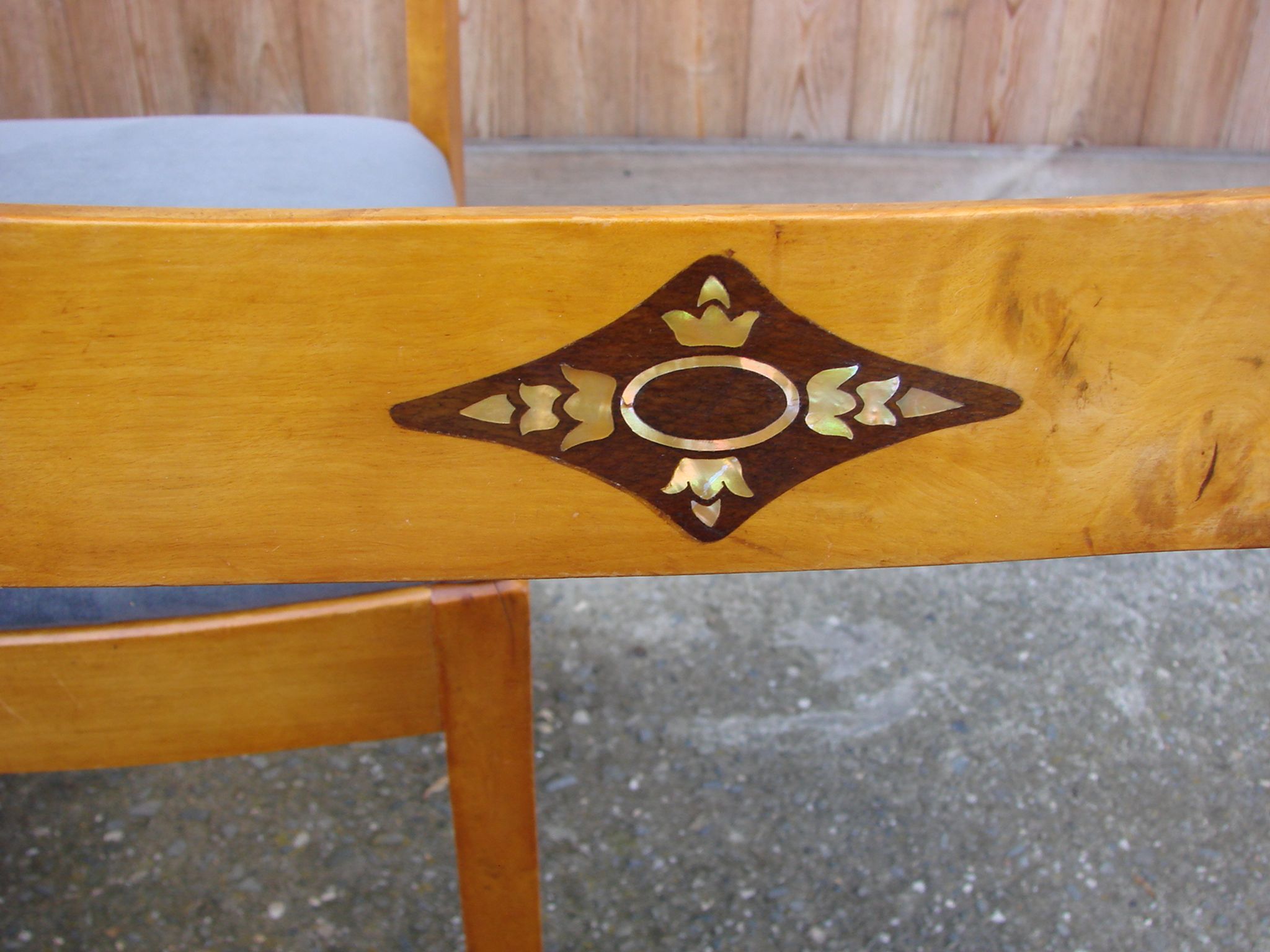 Set of 4 art deco chairs, 1940s
