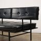 Vintage "Daybed" sofa bench in metal and imitation leather, 1950