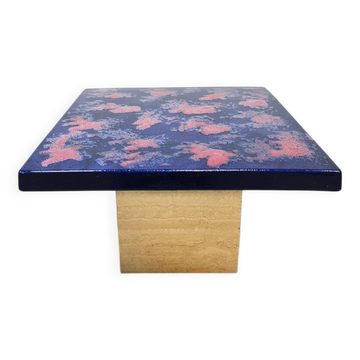 Vintage fat lava ceramic coffee table 1960s