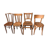 Set of 4 vintage bistro chairs 50s