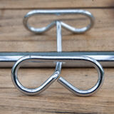 Porte manteau miroir en métal aluminium vintage années 60