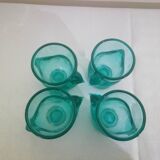 Coquetiers en verre turquoise