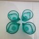 Turquoise glass egg cups