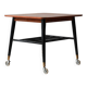 Vintage Scandinavian teak coffee table with castors