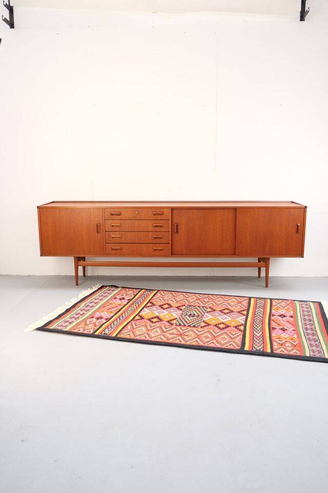 Teak ring buffet in vintage retro style from the 60s-70s.