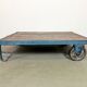 Large Blue Industrial Coffee Table Cart, 1960s