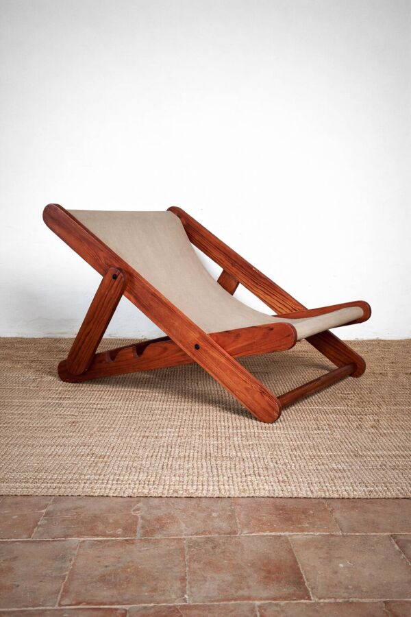 Chaise longue pliante Kon-Tiki – Conçue par Gillis Lundgren pour IKEA, 1970.