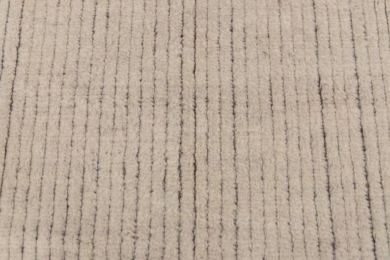 Ivory grey wool rug 150/250cm