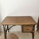 Rattan desk and vintage canning