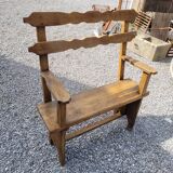 Banc en bois avec dossier