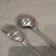 Silver-plated metal stew fork and spoon by Christofle silversmith Atlas