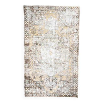 3x6 Shades Of Beige & Brown Classic Vintage Rug, 104x174Cm SK 17854