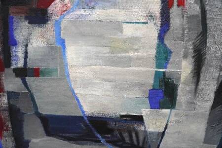 Jozef Mees, Lyrical Abstract Oil on Panel 1978