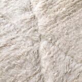 Moroccan Berber carpet Beni Ouarain unbleached with engraved diamonds 302x197cm