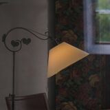 Danish Art Deco, adjustable wrought iron floor lamp, 1930s