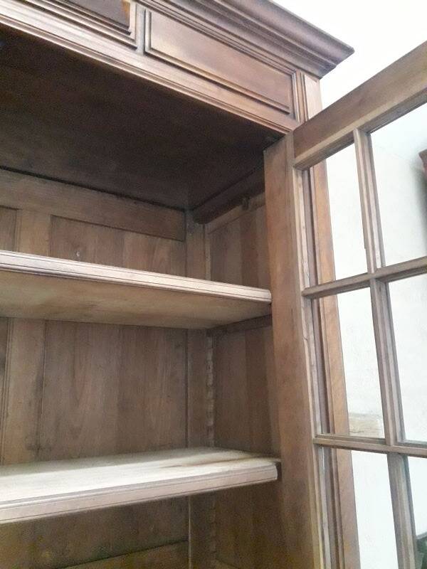Walnut display cabinet 19th century H234cm