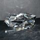 Faceted cut crystal ashtray signed SAINT-LOUIS