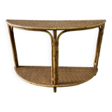Vintage rattan console