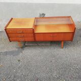 Vintage chest of drawers 3 drawers 1 flap